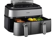 PHILIPS NA555/09 Airfryer, 9 l, mit LED Display, Automatik Programme