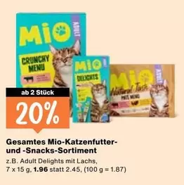 Mio-Katzenfutter und -Snacks-Sortiment