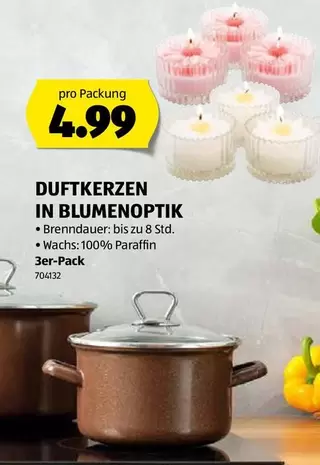 DUFTKERZEN IN BLUMENOPTIK 3er-Pack