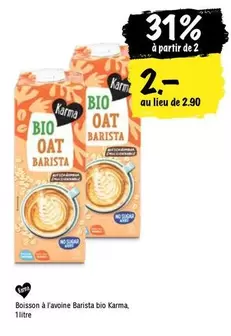Boisson à l'avoine Barista bio