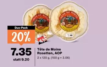 Tête de Moine Rosetten, AOP