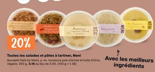 Toutes les salades et pâtes à tartiner
