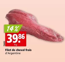 Filet de cheval frais