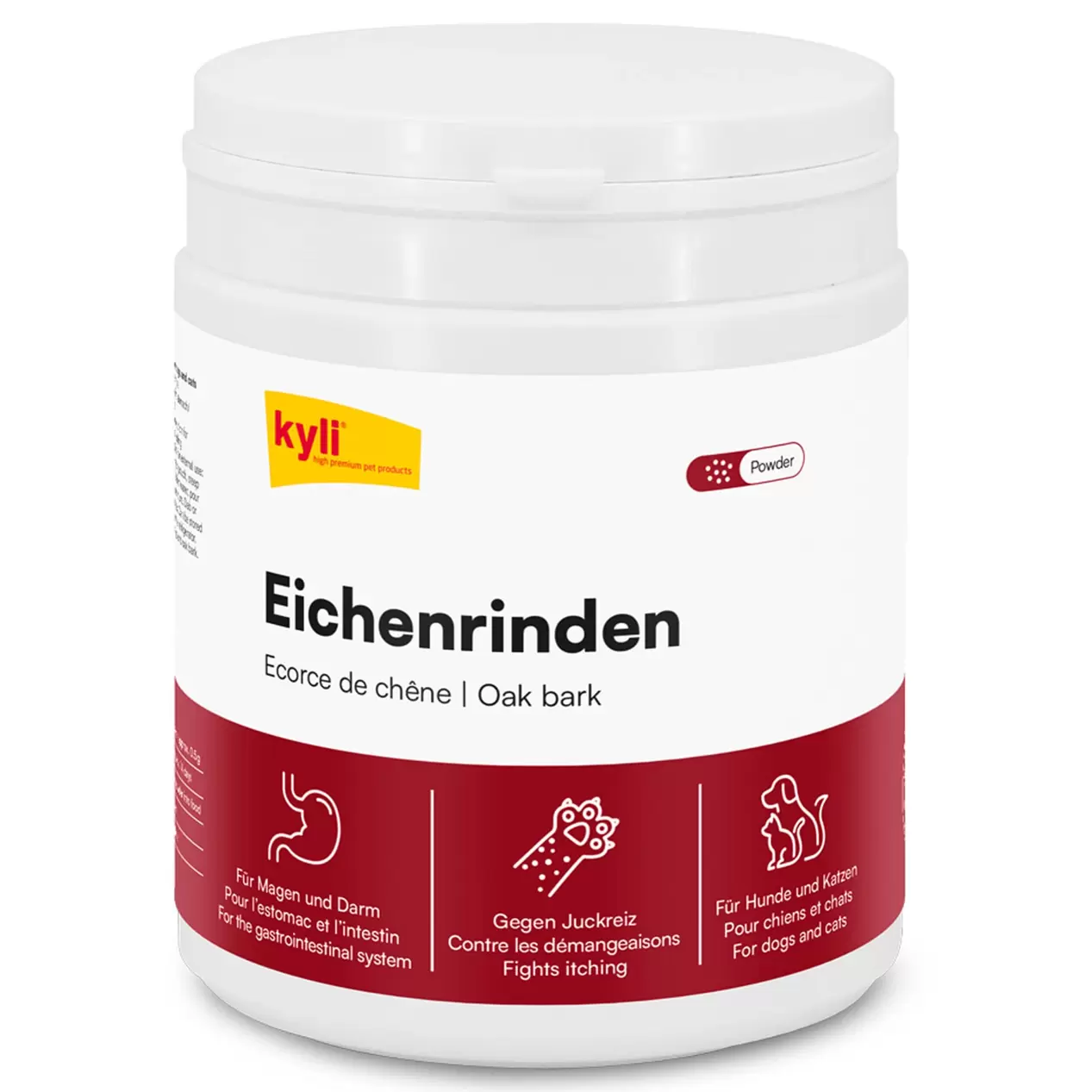 Eichenrindenpulver für Hunde & Katzen