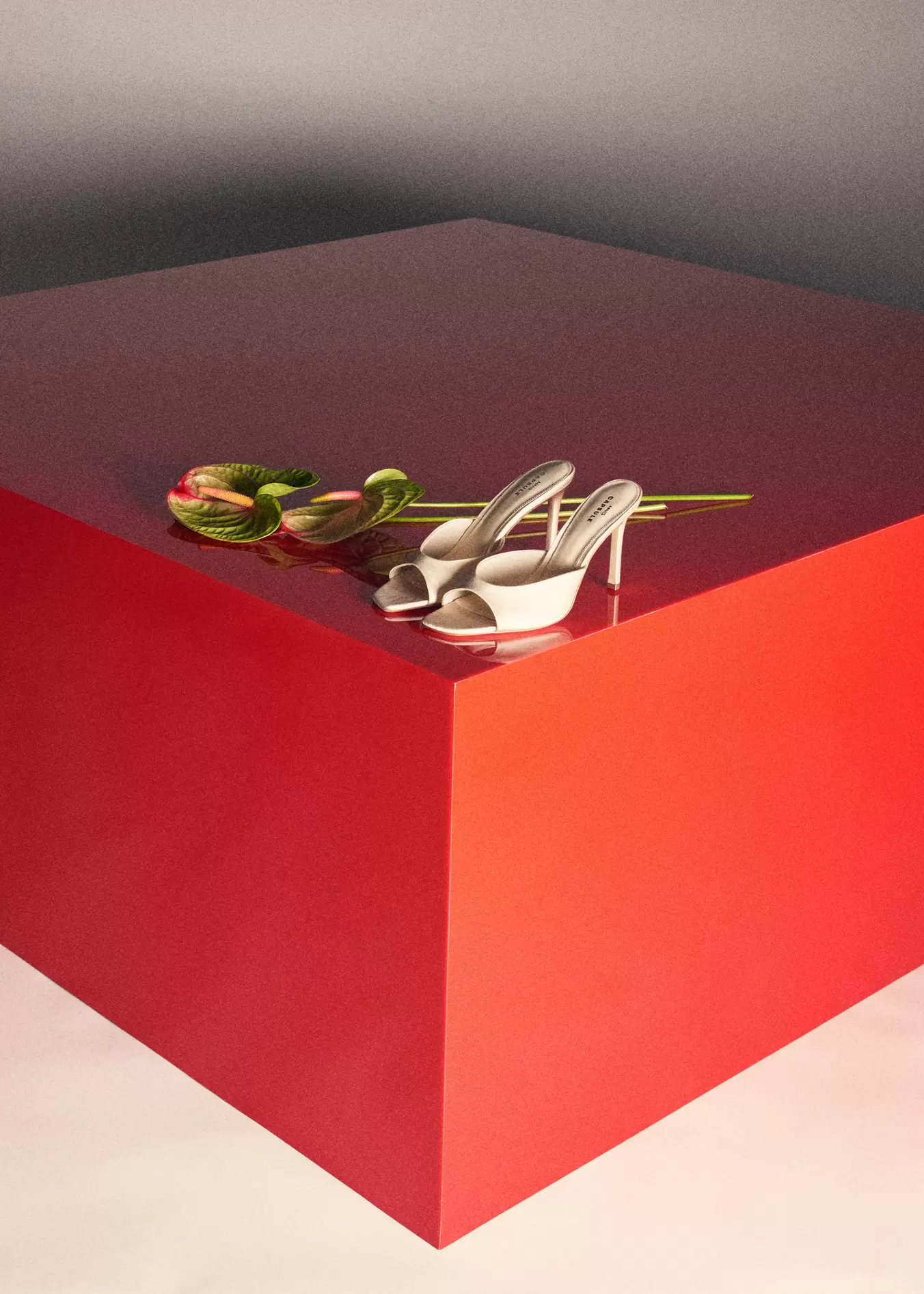 Satin stiletto heel sandal