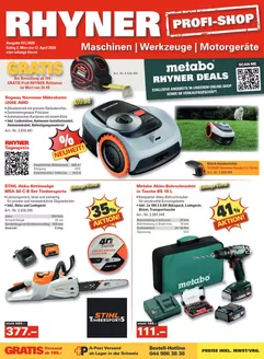 Rhyner Katalog | Rhyner reklamblad | 2026-03-02T00:00:00.000Z - 2026-04-12T00:00:00.000Z