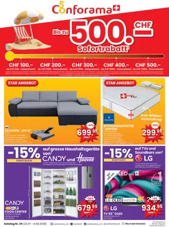 Conforama Katalog in Bern | Groossi Uswahl a Ängbot | 2026-07-22T00:00:00.000Z - 2026-08-04T00:00:00.000Z