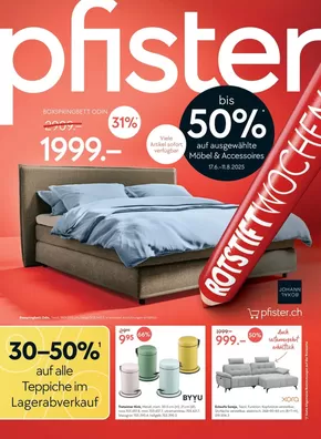 Pfister Katalog in Buchs | Attraktiivi Ängbot entdecke | 2025-06-17T00:00:00.000Z - 2025-08-11T00:00:00.000Z