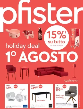 Pfister Katalog in Buchs | Pfister reklamblad | 2025-07-29T00:00:00.000Z - 2025-08-04T00:00:00.000Z