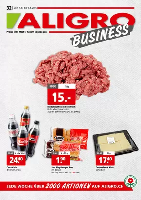 Aligro Katalog in Spreitenbach | Top-Ängbot für alli Schnäppchenjäger | 2025-08-04T00:00:00.000Z - 2025-08-09T00:00:00.000Z
