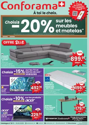 Conforama Katalog in Basel | Conforama reklamblad - FR | 2025-08-06T00:00:00.000Z - 2025-08-26T00:00:00.000Z