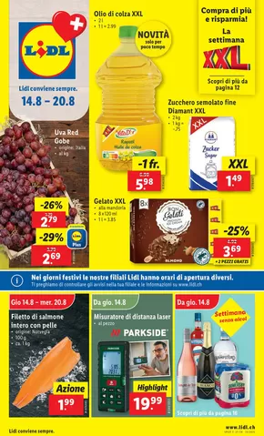 Lidl Katalog in Genève | LIDL ATTUALE - IT | 2025-08-14T00:00:00.000Z - 2025-08-20T00:00:00.000Z