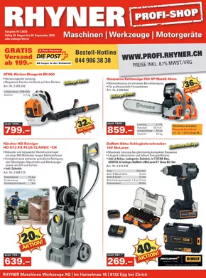 Rhyner Katalog in Buchs | Rhyner reklamblad | 2025-08-18T00:00:00.000Z - 2025-09-28T00:00:00.000Z