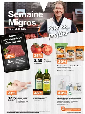 Migros Katalog in Genève | Üsi beste Ängbot für Sie | 2025-08-19T00:00:00.000Z - 2025-08-25T00:00:00.000Z