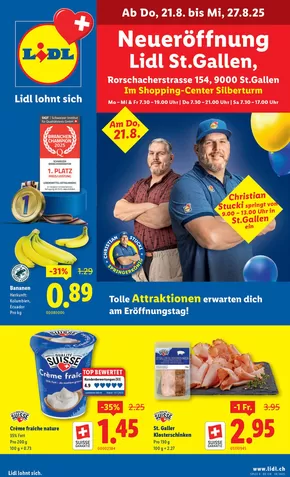 Lidl Katalog in Bern | Neueröffnung Lidl St.Gallen - DE | 2025-08-21T00:00:00.000Z - 2025-08-27T00:00:00.000Z