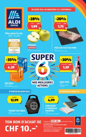 Aldi Katalog in Zürich | Aktuälli Sonderaktione | 2025-08-28T00:00:00.000Z - 2025-09-03T00:00:00.000Z