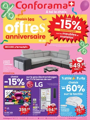 Conforama Katalog in Flawil | Conforama reklamblad - FR | 2025-08-27T00:00:00.000Z - 2025-09-09T00:00:00.000Z