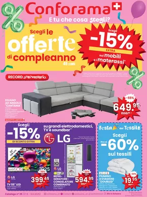 Conforama Katalog | Conforama reklamblad - IT | 2025-08-27T00:00:00.000Z - 2025-09-09T00:00:00.000Z