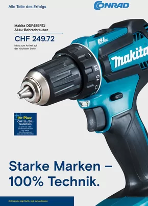 Conrad Katalog in Zürich | Aktionskatalog – Starke Marken, 100 % Technik! | 2025-08-29T00:00:00.000Z - 2025-09-12T00:00:00.000Z