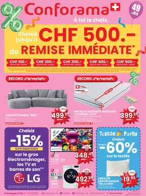 Conforama Katalog | Conforama reklamblad - FR | 2025-09-03T00:00:00.000Z - 2025-09-16T00:00:00.000Z
