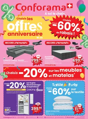 Conforama Katalog in Thun | Conforama reklamblad - FR | 2025-09-10T00:00:00.000Z - 2025-09-23T00:00:00.000Z