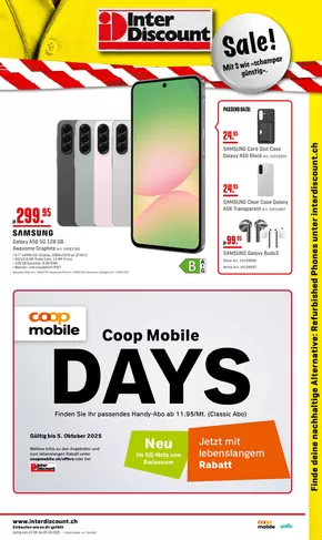 Interdiscount Katalog in Kriens | Interdiscount reklamblad DE | 2025-09-22T00:00:00.000Z - 2025-10-05T00:00:00.000Z