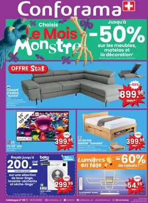 Conforama Katalog | Conforama reklamblad - FR | 2025-10-01T00:00:00.000Z - 2025-10-14T00:00:00.000Z
