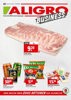 Aligro Katalog in Opfikon | Tolle Rabatt uf usgwählte Produkt | 2025-10-06T00:00:00.000Z - 2025-10-11T00:00:00.000Z
