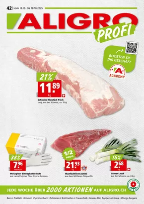 Aligro Katalog in Locarno | Attraktiivi Sonderängbot für alli | 2025-10-13T00:00:00.000Z - 2025-10-18T00:00:00.000Z