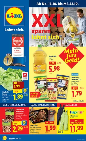 Lidl Katalog in Rapperswil | Tolle Rabatt uf usgwählte Produkt | 2025-10-16T00:00:00.000Z - 2025-10-22T00:00:00.000Z