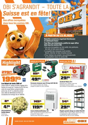 OBI Katalog in Bassersdorf | Tout est réalisable avec OBI. | 2025-10-18T00:00:00.000Z - 2025-11-08T00:00:00.000Z
