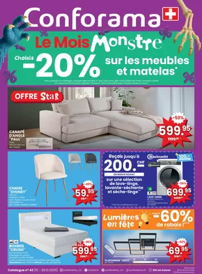 Conforama Katalog in Biel (Bienne) | Conforama reklamblad - FR | 2025-10-17T00:00:00.000Z - 2025-10-31T00:00:00.000Z