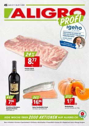 Aligro Katalog in Opfikon | Rabatt und Aktione | 2025-10-29T00:00:00.000Z - 2025-11-12T00:00:00.000Z