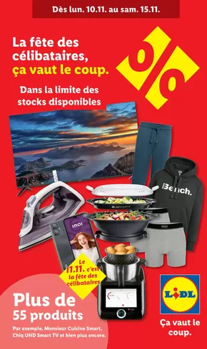 Lidl Katalog in Köniz | La fête des célibataires, ça vaut l - FR | 2025-11-10T00:00:00.000Z - 2025-11-15T00:00:00.000Z