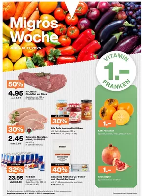Migros Katalog in Basel | Tolles Ängbot für alli Chunde | 2025-11-04T00:00:00.000Z - 2025-11-10T00:00:00.000Z