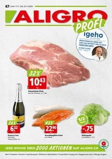 Aligro Katalog | Aktuälli Schnäppchen und Ängbot | 2025-11-17T00:00:00.000Z - 2025-11-22T00:00:00.000Z