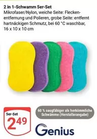 Genius - 2 in 1-Schwamm 5er-Set