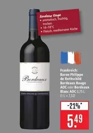 AOC - Bordeaux Rouge  oder Bordeaux Blanc