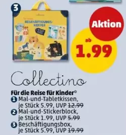 Kinder - Beschäftigungsbox, Mal-und-Tabletkissen, Mal-und-Stickerblock