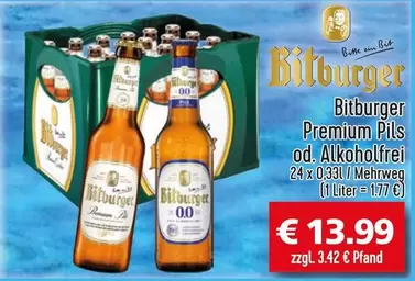 Bitburger - Premium Pils od. Alkoholfrei