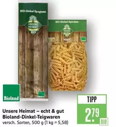 Bio - Dinkel-Teigwaren
