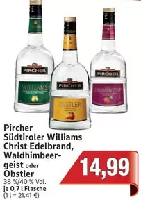 Südtiroler Williams Christ Edelbrand, Waldhimbeer- geist oder Obstler