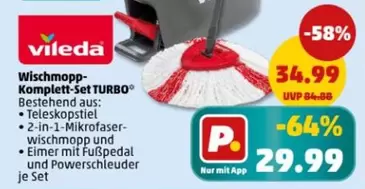 Vileda - Wischmopp-Komplett-Set TURBO