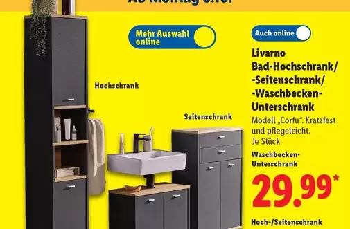 Bad-Hochschrank/ -Seitenschrank/ -Waschbecken-Unterschrank
