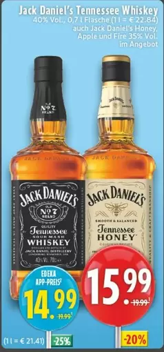 Jack Daniel's - Tennessee Whiskey or Tennessee Honey