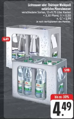 natürliches Mineralwasser
