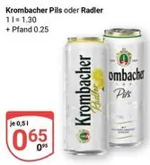 Krombacher - Pils oder Radler