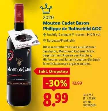 AOC - Mouton Cadet Baron Philippe de Rothschild