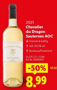 AOC - Chevalier du Dragon Sauternes