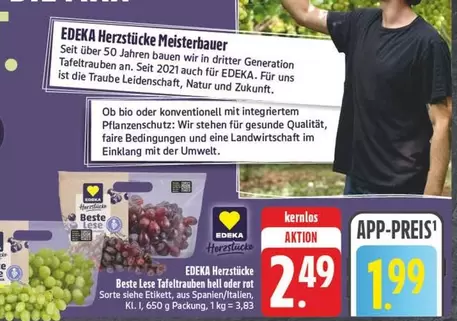 OB - Herzstücke Beste Lese Tafeltrauben hell oder rot